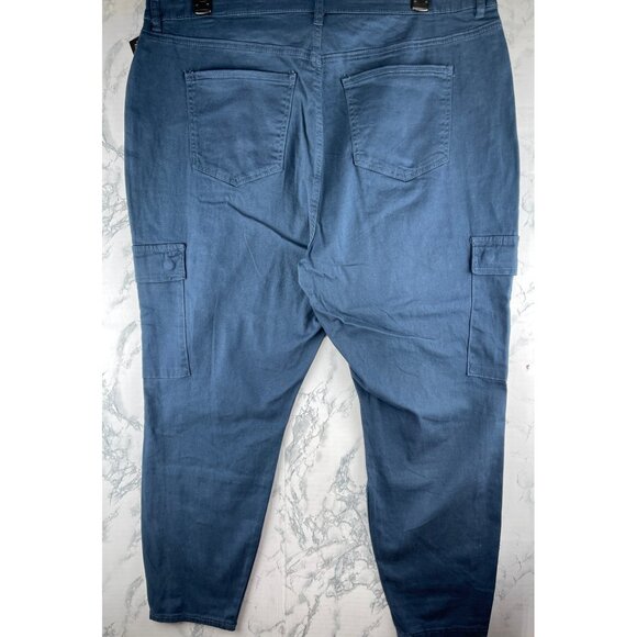 REgeneration by Celebrity Pink Womens  Size 20 High-Rise SKINNY Cargo Pants Blue - Picture 2 of 9